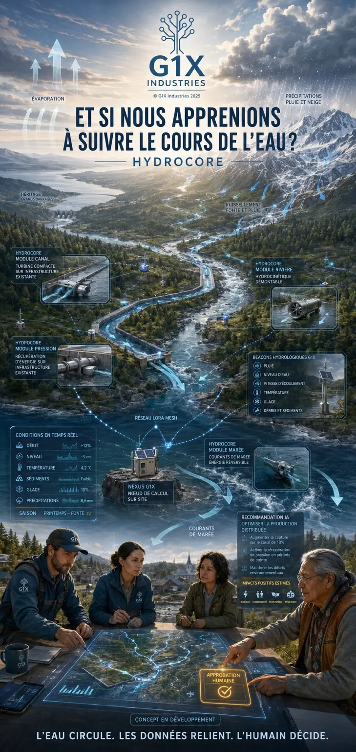 Concept HydroCore : réseau hydrologique intelligent G1X
